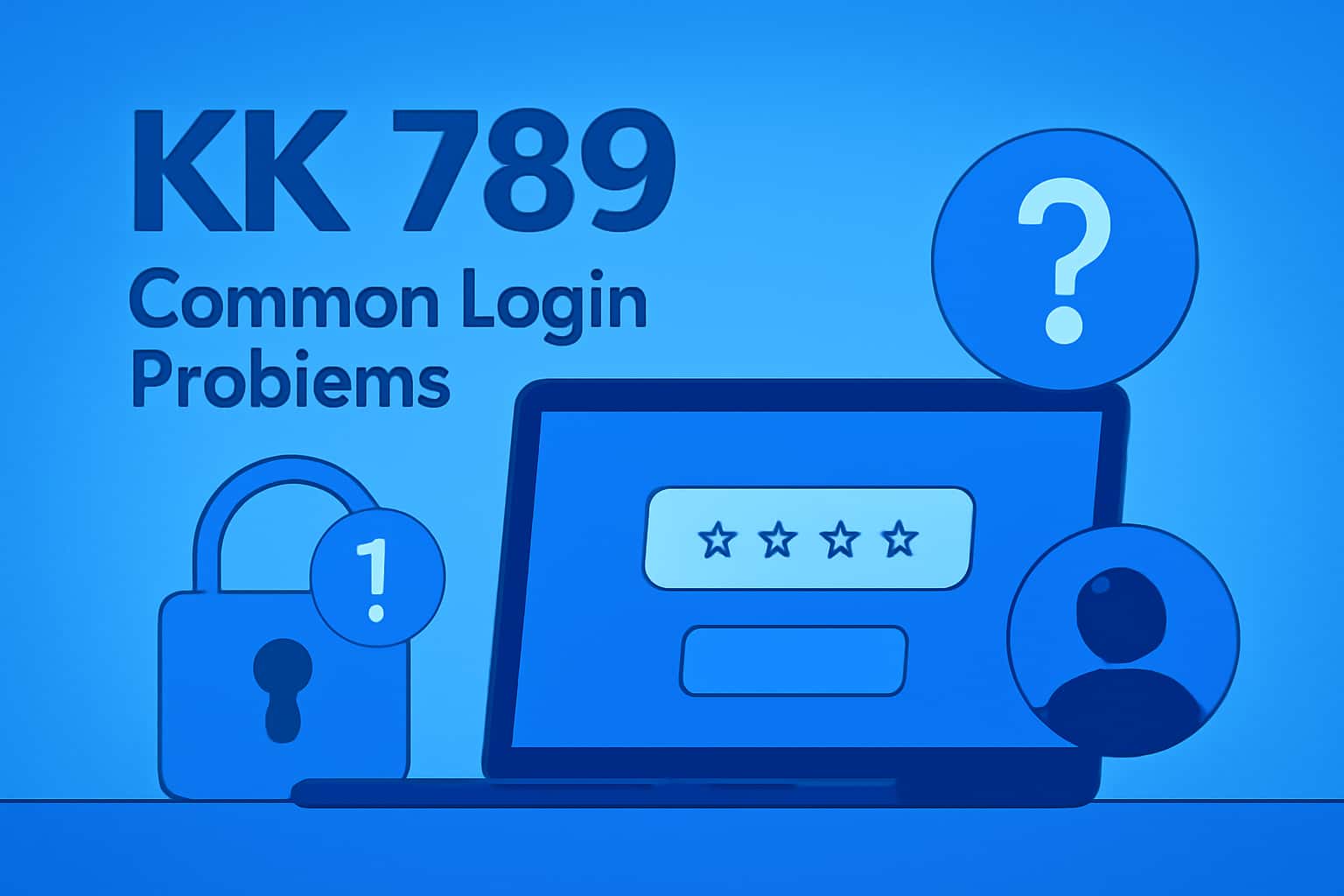 Visual representation of common KK 789 login issues and troubleshooting options.
