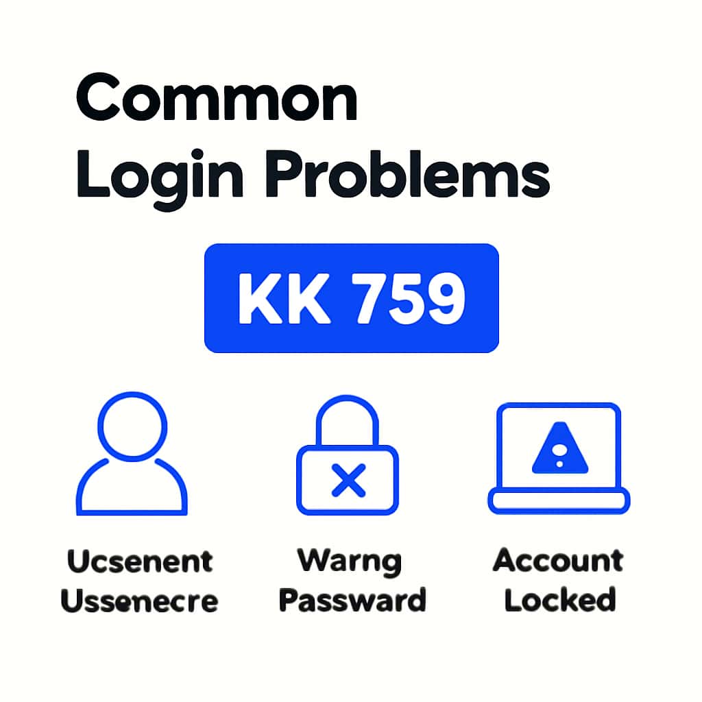 Illustration depicting steps to resolve common KK 789 login issues.
