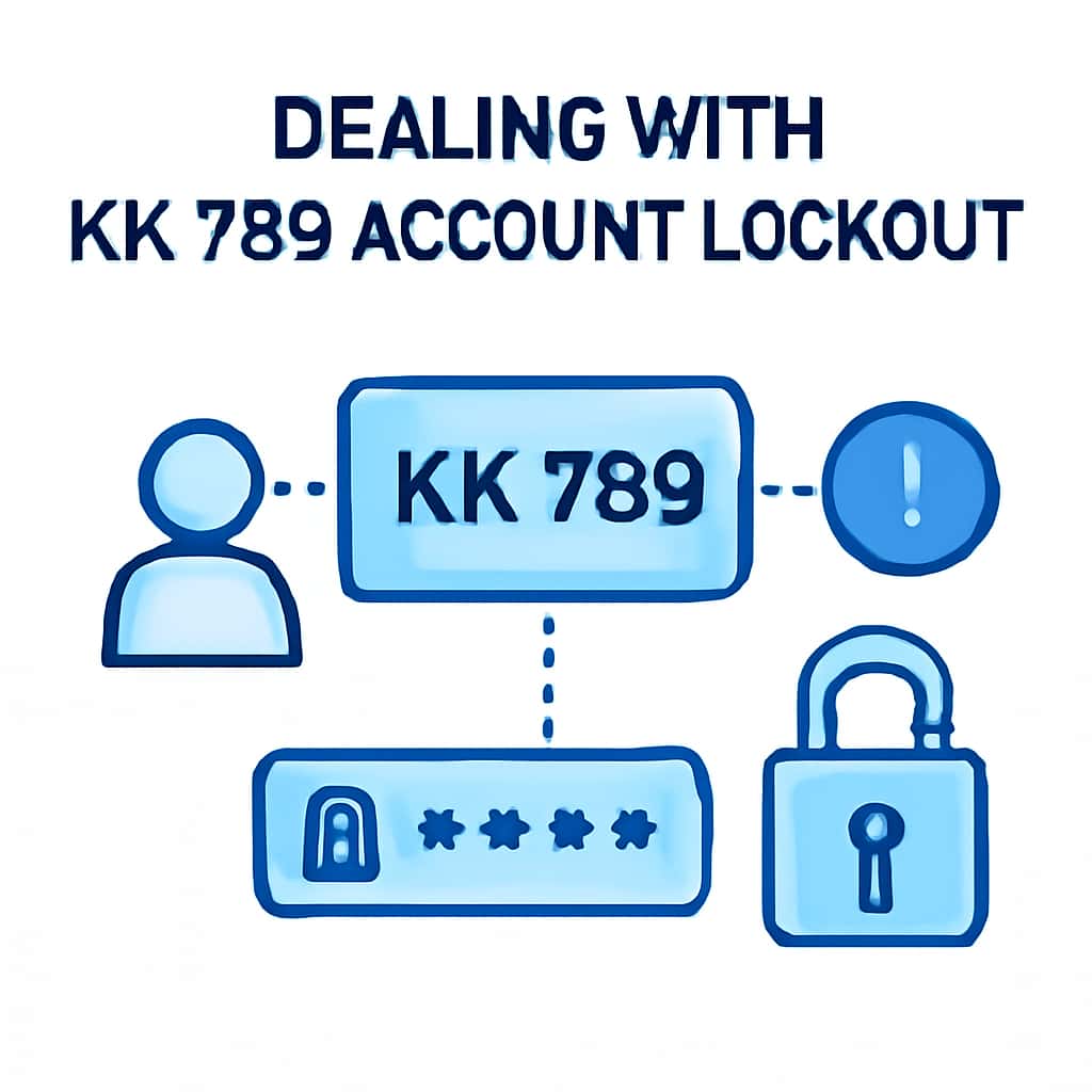Illustration showing steps to resolve KK 789 account lockout.