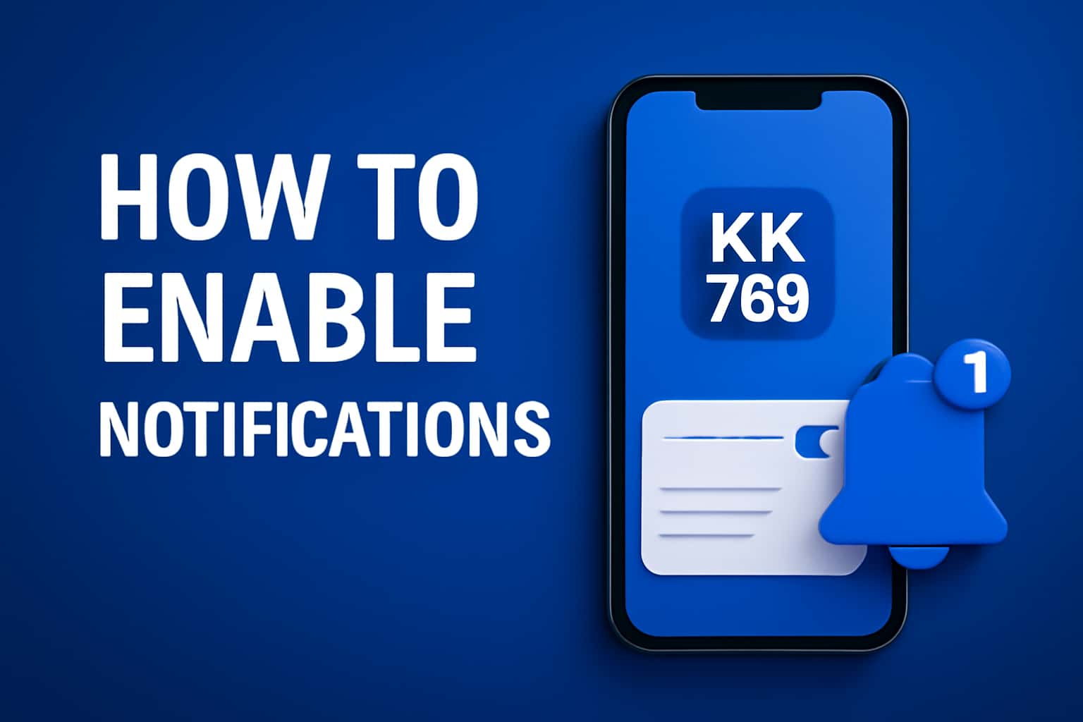 An informative scene illustrating how to enable notifications on KK 789.