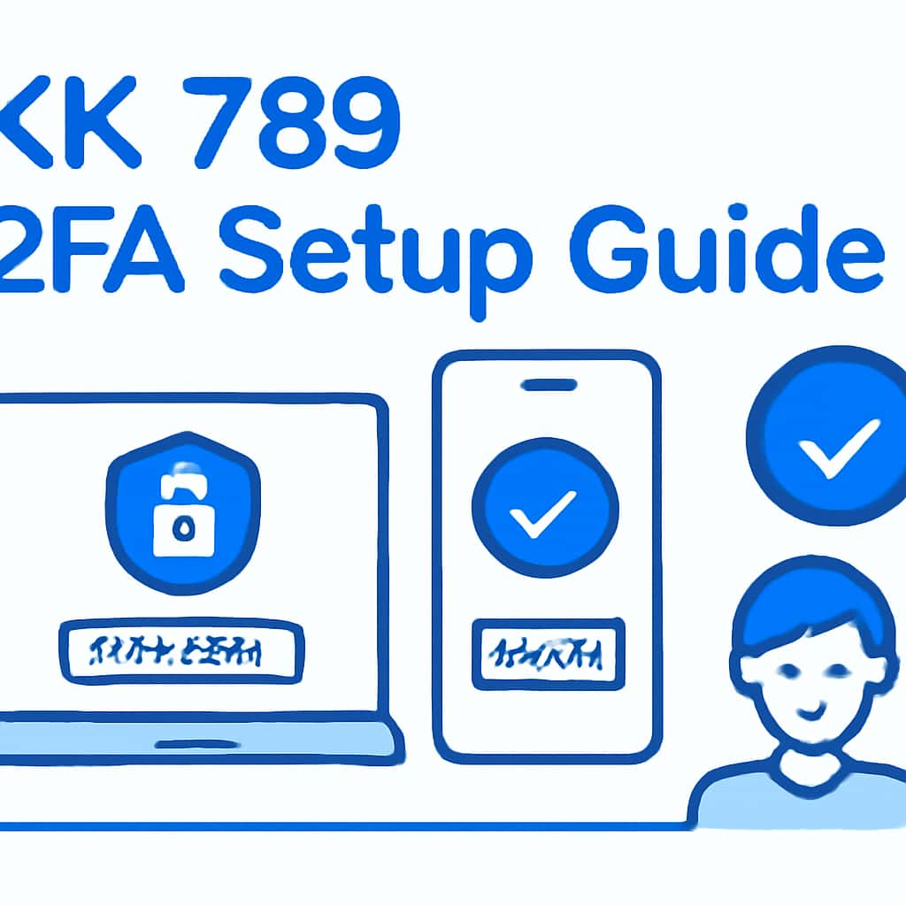 Diagram illustrating 2FA setup process for KK 789.