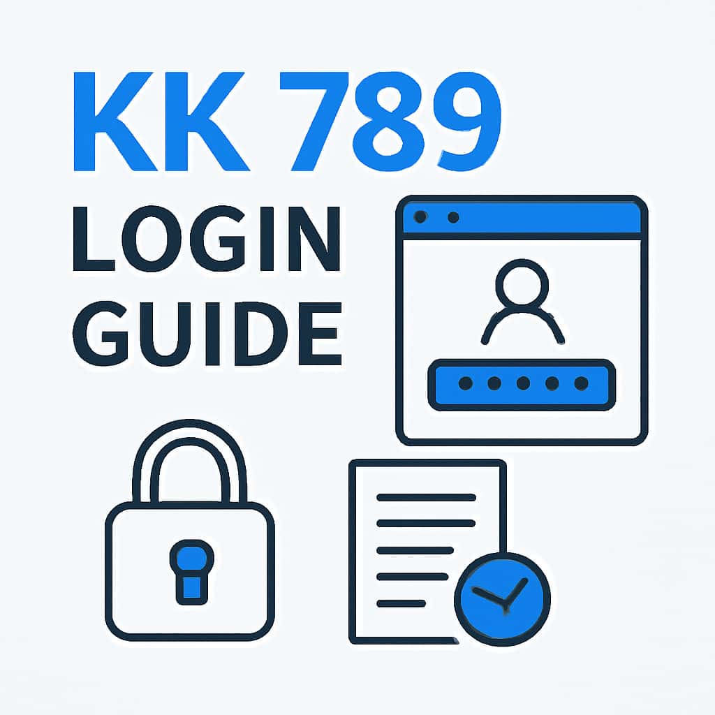 Illustration highlighting the steps for logging into KK 789.