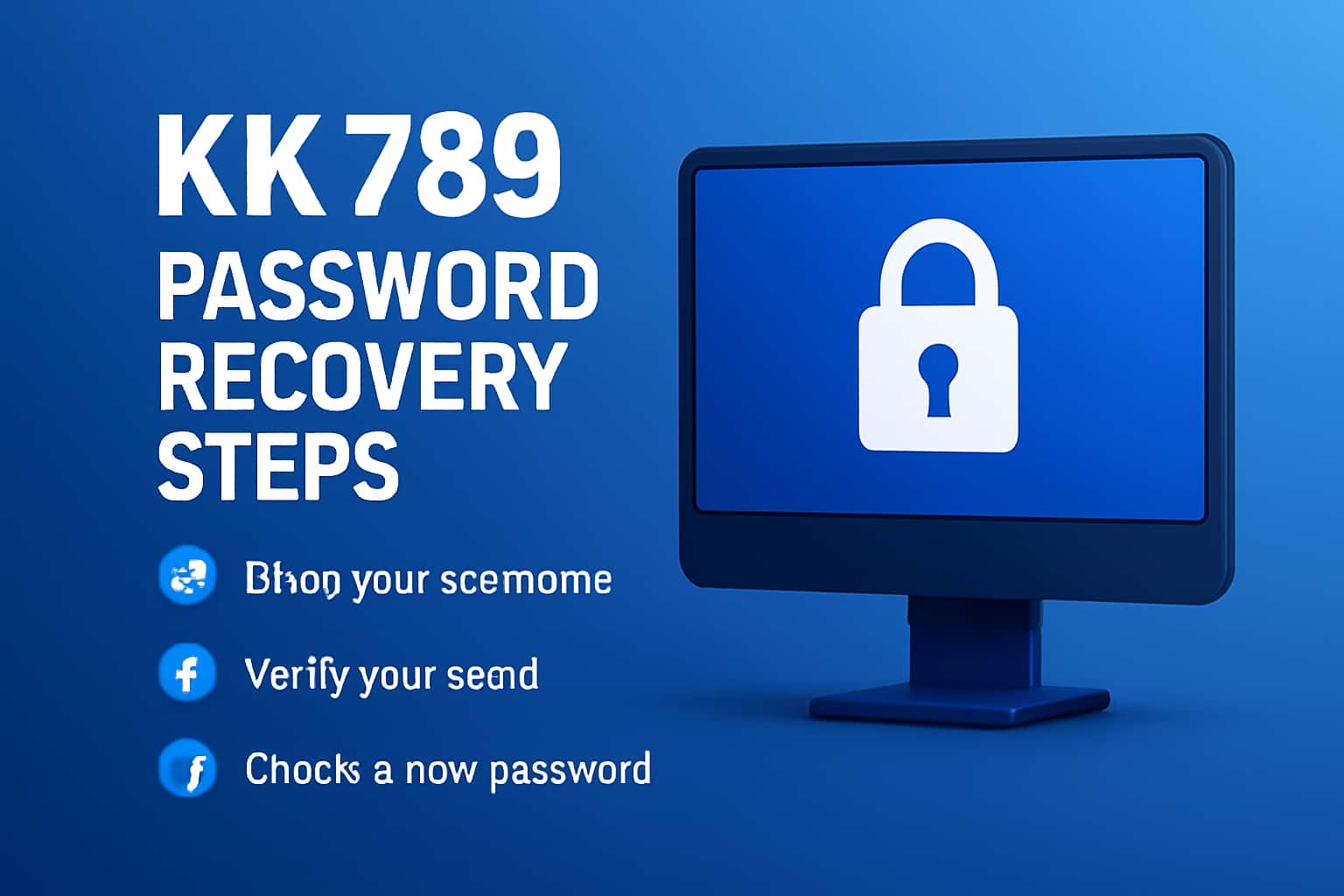 Informational visual representation of KK 789 Password Recovery Steps.