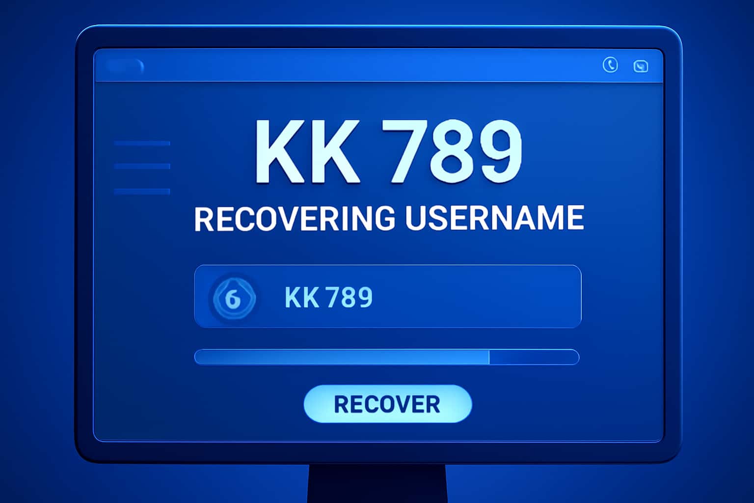 Visual representation of the process for recovering KK 789 username in a professional setting.