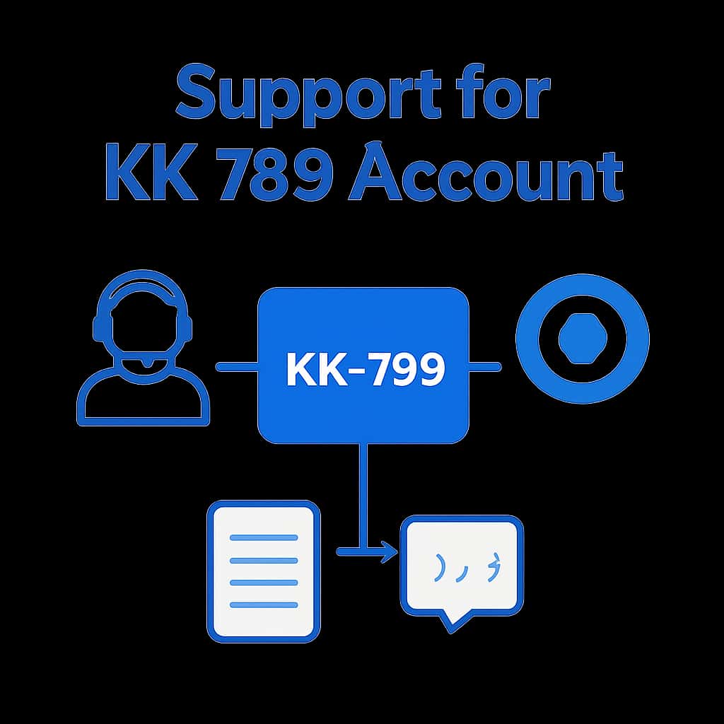 An educational diagram about KK 789 Account support.