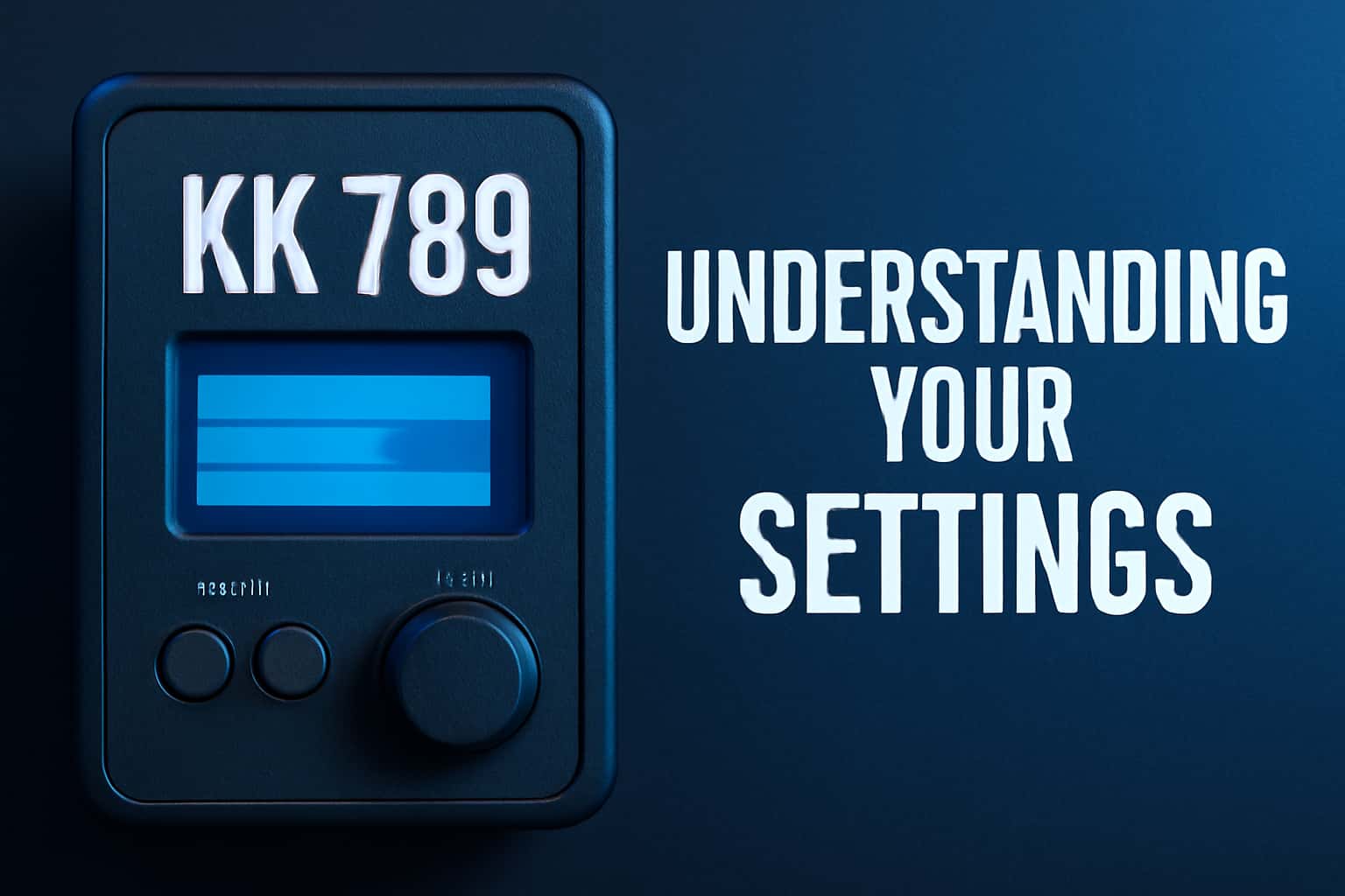 An informative visual representation of the KK 789 settings overview.