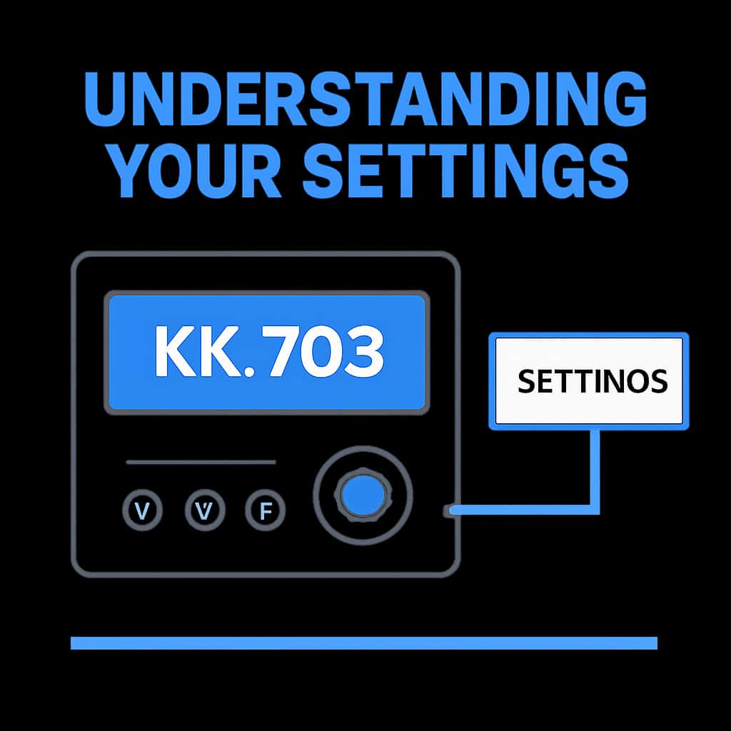 An educational diagram illustrating key features of KK 789 settings.